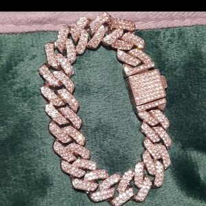 TEEN BOY'S or MENS CUBAN TENNIS BRACELET CHUNKY 7.25" FOUR your sports GRANDSON